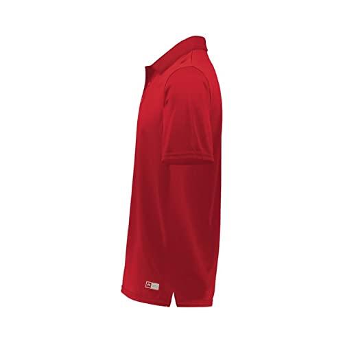 Russell Athletic Men's Dri-Power Performance Golf Polo Shirt, -true red, L