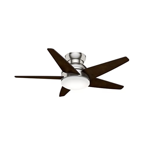 Casablanca Fan Company 59351 44" Isotope Ceiling Fan with Light with Wall Control, Small, Brushed Nickel Finish