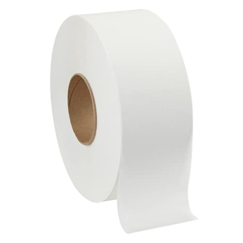 PACIFIC BLUE BASIC® JUMBO JR. 2-PLY HIGH-CAPACITY TOILET PAPER, WHITE, 8 ROLLS PER CASE