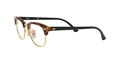 Ray-Ban RX5154 Clubmaster Square Prescription Eyeglass Frames, Brown Havana/Demo Lens, 49 mm