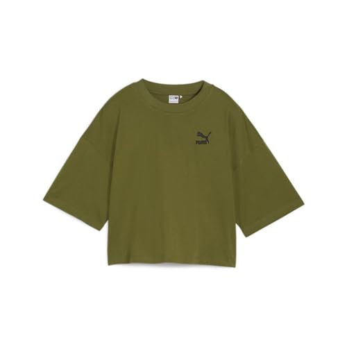 PUMA Women's Better Classics Oversized Tee, Olive Green