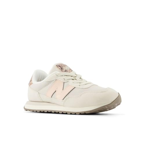 New Balance Kids 237 V1 Lace Up Sneaker, Oyster Pink/Mars RED, 7 US Unisex Big