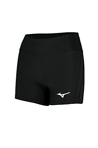 Mizuno womens Elevated 4" Inseam Volleyball Shorts, Black, XX-Small