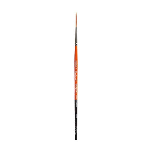 KINGART Premium Radiant 6050-1 SCRIPT LINER Series Artist Brush, Synthetic Taklon Hair, Short Handle, for Acrylic, Oil and Watercolor Painting, Size 1