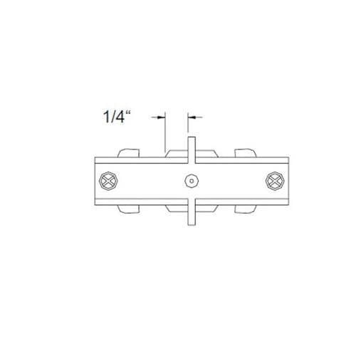 WAC Lighting HI-DEC-BK H Track Dead End I Connector, Black