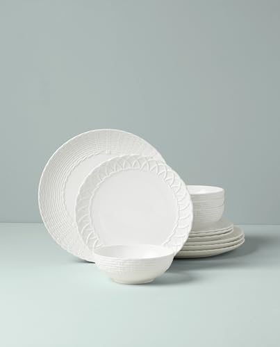 Lenox Wicker Creek Accent Plates, Set of 4, 4.28 White