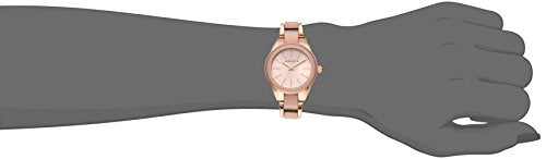 Anne Klein Women's Rose Gold-Tone and Light Pink Resin Bracelet Watch