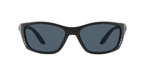 Costa Del Mar Man Sunglasses Blackout Frame, Gray Lenses - 64MM