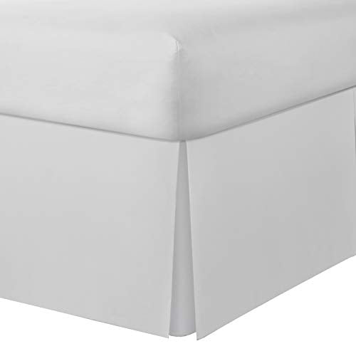 Spacemaker Extra-Long 21" Drop Length Bed Skirt, Twin, White