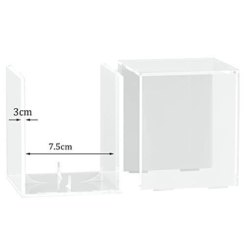 Baseball Display Case 4Pack, Baseball Holder Case UV Protected Acrylic Cube Square Clear Official Baseball Autograph Display Case Memorabilia Display Box for Official Size Baseball