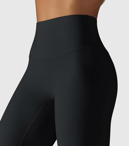 Orolay Women's High Waisted Leggings - Naked Feeling 7/8 Tights Buttery Soft Yoga Running Workout Pants Black X-Small