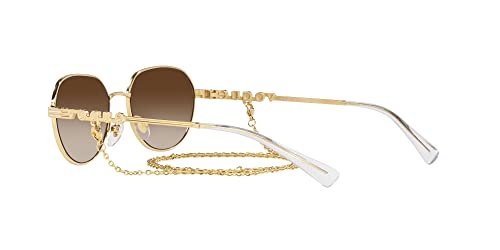 Vogue Eyewear Women's VO4254S Round Sunglasses, Gold/Brown Gradient, 53 mm