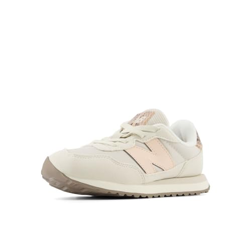New Balance Kids 237 V1 Lace Up Sneaker, Oyster Pink/Mars RED, 7 US Unisex Big