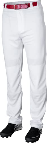 Rawlings Boys Solid Youth Semi-Relaxed Pants, Small, White, White, Small US