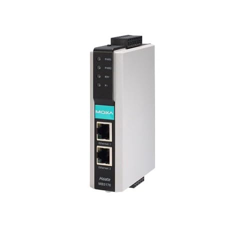 Moxa Americas,Inc. - MGATE MB3170-1 Port Modbus TCP to Serial Communication Gateway