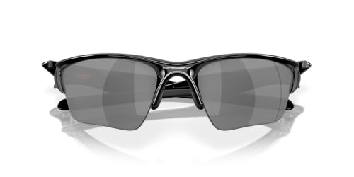 Oakley Men's OO9154 Half Jacket 2.0 XL Rectangular Sunglasses, Polished Black/Black Iridium, 62 mm + 1