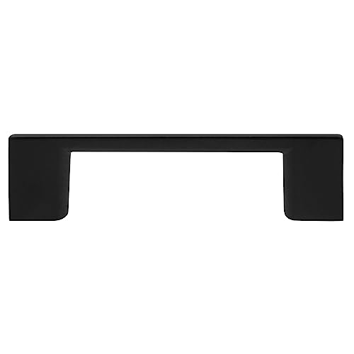 Design House 206524 Portico Modern Square Cabinet Pull, 96mm 5-Pack, Matte Black