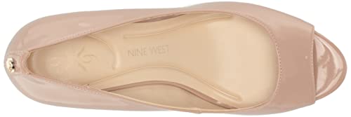 Nine West Women's CAPE9X9 Wedge Sandal, Black Patent, 10