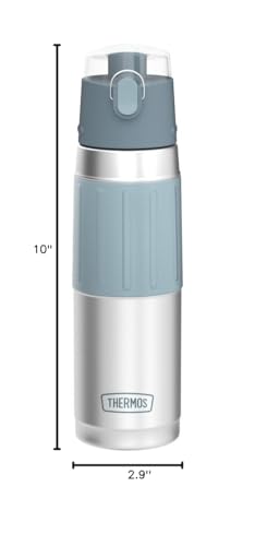 THERMOS Stainless Steel Hydration Bottle, 18 Ounce, Gray