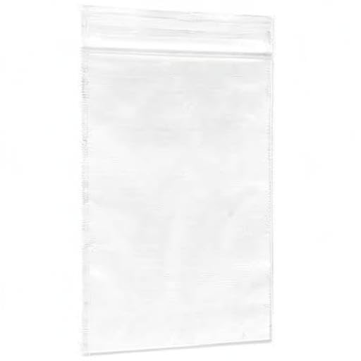 3''x 4'', (Pack of 100) Small Clear Poly Zipper Bags Reclosable Zipper lock Storage Plastic Bags for Jewelry, Gift Card, Halloween Candy
