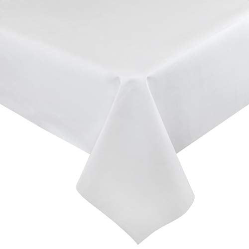 tablecloths by design Premium Table Pad Protector Superior Protection from Spills, Scratches & Heat- Reusable Vinyl Table Cloth with Cushion Flannel Backing (52" Round)