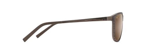 Maui Jim Men's and Women's Lele Kawa Polarized Classic Sunglasses, Brown Stripe/HCL® Bronze, Medium