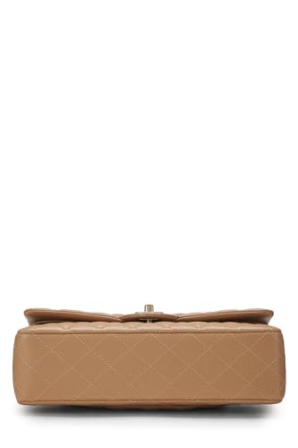 Chanel, Pre-Loved Beige Quilted Caviar Classic Double Flap Medium, Beige