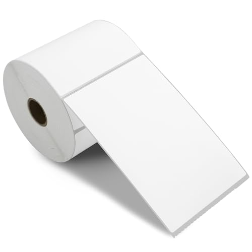 L LIKED 4" x 6" Direct Blank Thermal Shipping Labels with 450 per Roll - Compatible with Zebra 2844 ZP-450 ZP-500 ZP-505 (1 Rolls - 450 Labels)