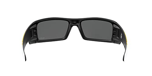 Oakley Gascan Sunglasses (Matte Black Frame Polarized Black Mirror Lens Solid)