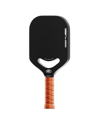 Carbon Pickle Pro Series 3K Carbon Fiber Pickleball Paddle Racket - Professional Grade, Matte Finish, 19mm Honeycomb Core, Tennis Style Grip - Durable Black Paddle Designed in Chicago, USA