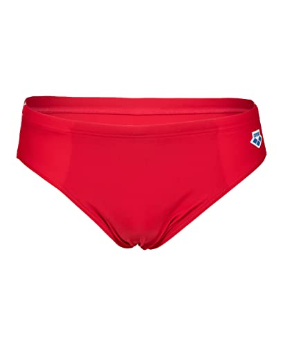 ARENA Men's Standard Feel Icons Solid Swim Briefs, Red, 28