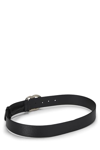 Gucci, Pre-Loved Black Leather GG Marmont Belt, Black