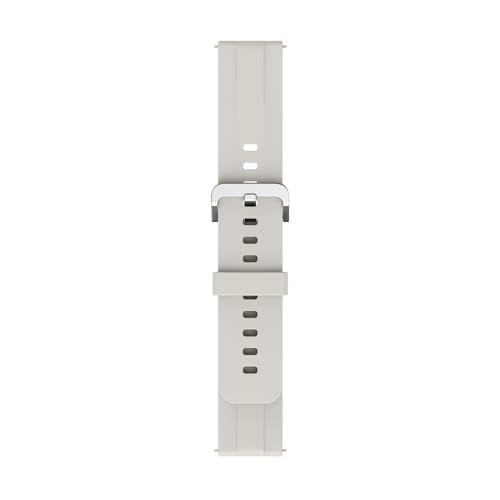 Hikwel Watch Strap, 22mm Watch Bands for Men, Soft Silicone Watch Wristband, Quick Release Smart Watch Bands for Men Women, Sport Replacement Watchbands, Adjustable Watch Band, Beige
