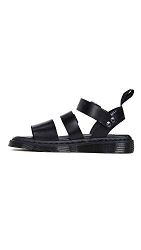Dr. Martens Mens Strap Sandal Gryphon, Black, 4-5 US