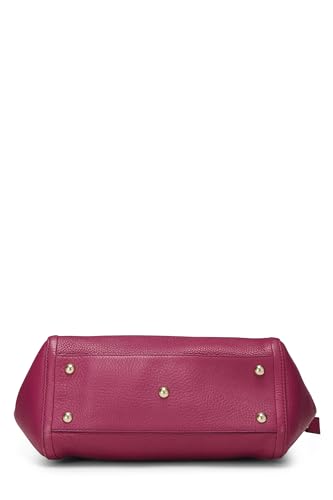 Gucci, Pre-Loved Purple Grained Leather Soho Top Handle Bag, Purple