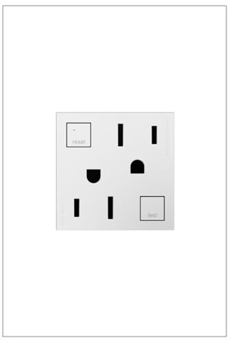 Legrand Adorne Tamper-Resistant Self-Test Electrical GFCI Plus-Size Outlet, 15A, Graphite Finish, AGFTR2153G4