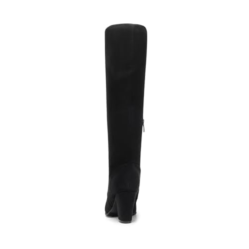 DREAM PAIRS Women's Chunky Heel Knee High and Up Boots,Size 10,Burgundy,MIDLEG