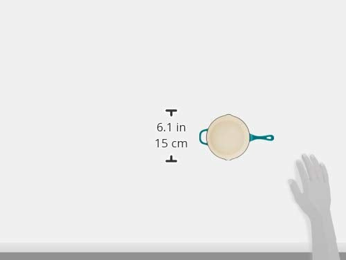 Crock Pot Artisan 10 Inch Enameled Cast Iron Round Skillet, Teal Ombre