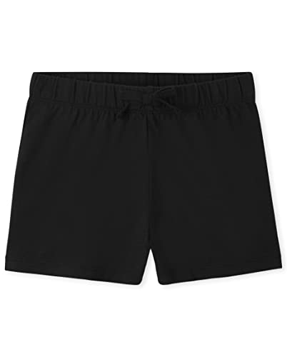 The Children's Place Baby Girls' Single Pull On Everyday Shorts, Solid Black, Small