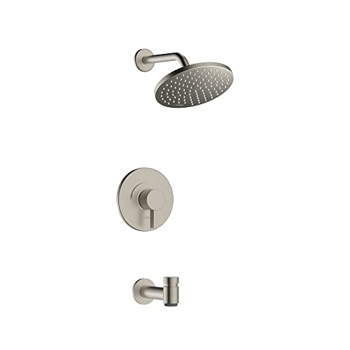 hansgrohe Vernis Blend Shower Set 1.5 GPM, 1-Spray Full Shower Trim Kit in Brushed Nickel, 04957820