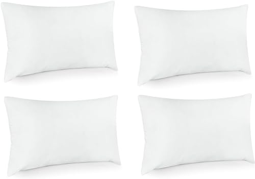 Utopia Bedding Throw Pillows (Set of 4, White), 20 x 20 Inches Pillows for Sofa, Bed and Couch Decorative Stuffer Pillows
