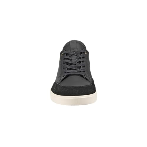 ECCO Women's Street LITE Court Sneaker, Black/Black/Limestone, 4-4.5