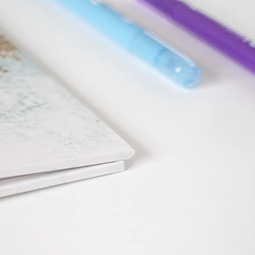 bloom daily planners 1-Inch 3 Ring Binder for School, Office, Home - Decorative 1” Binder Organizer for Standard Letter Size Paper (10" x 11.5”) - Blue Crystal