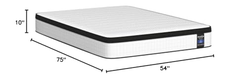 Inofia 10 Inch Full Hybrid Double Mattress in a Box - Medium Firm, Memory Foam & Pocket Springs, Fiberglass Free, Motion Isolation, Pressure Relief, Edge Support, 10-Year Support, CertiPUR-US
