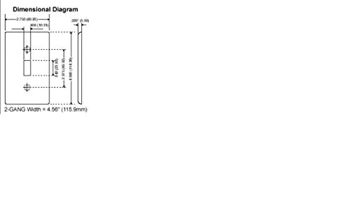 Leviton 86005 2-Gang 1-Toggle 1-Duplex Device Combination Wallplate, Standard Size, Thermoset, Device Mount, Ivory