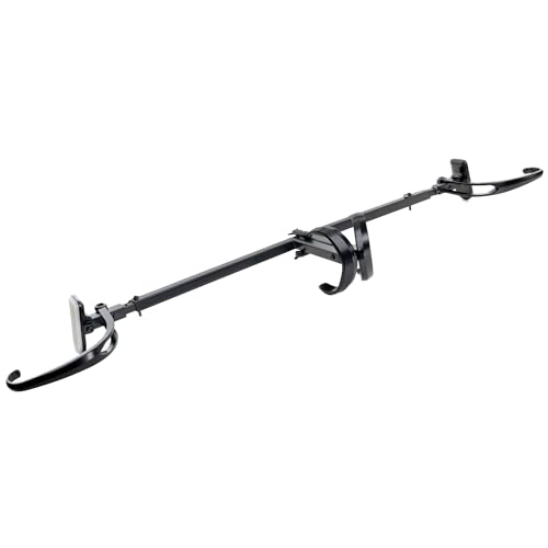 [Front Door Garland Hanger] - Adjustable to Different Door Widths | Heavy-Duty Cast Iron | Decorative Christmas Decor | No Nails or Screws - No Damage to Your Door (Single Door, Black)