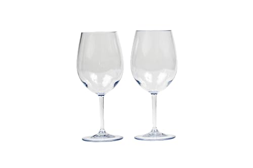 Abode Homewares Tritan Montana Premium Plastic Goblet Set, 4-Piece Set, Clear, 22 oz.