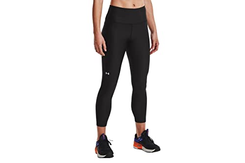 Under Armour Womens HeatGear Armour High Waisted Ankle No-Slip Leggings , Black (001)/White , Large