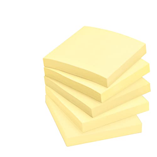 Post-it Notes 3 in x 3 in,2 Pads, America's’s #1 Favorite Sticky Notes, Canary Yellow, Clean Removal, Recyclable (654)