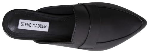 Steve Madden Women's Flavor Mule, Black Leather, 8.5 M US